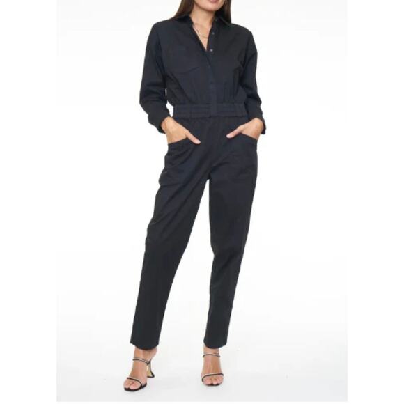 Pistola Women’s “Selena” Utility Jumpsuit in Fade to Black - Picture 1 of 9